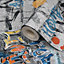 Lutece Street art Multicolour Graffiti Textured Wallpaper