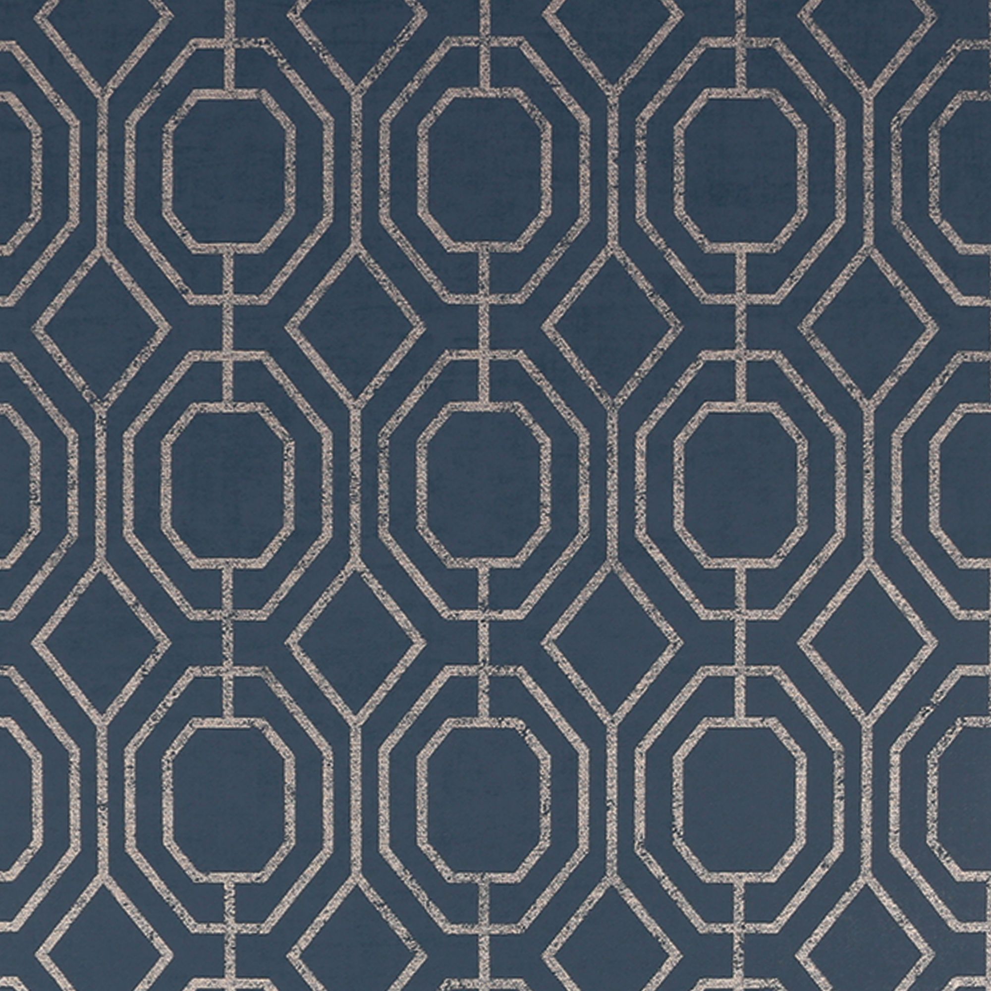 Luxe geo Navy Smooth Wallpaper Sample