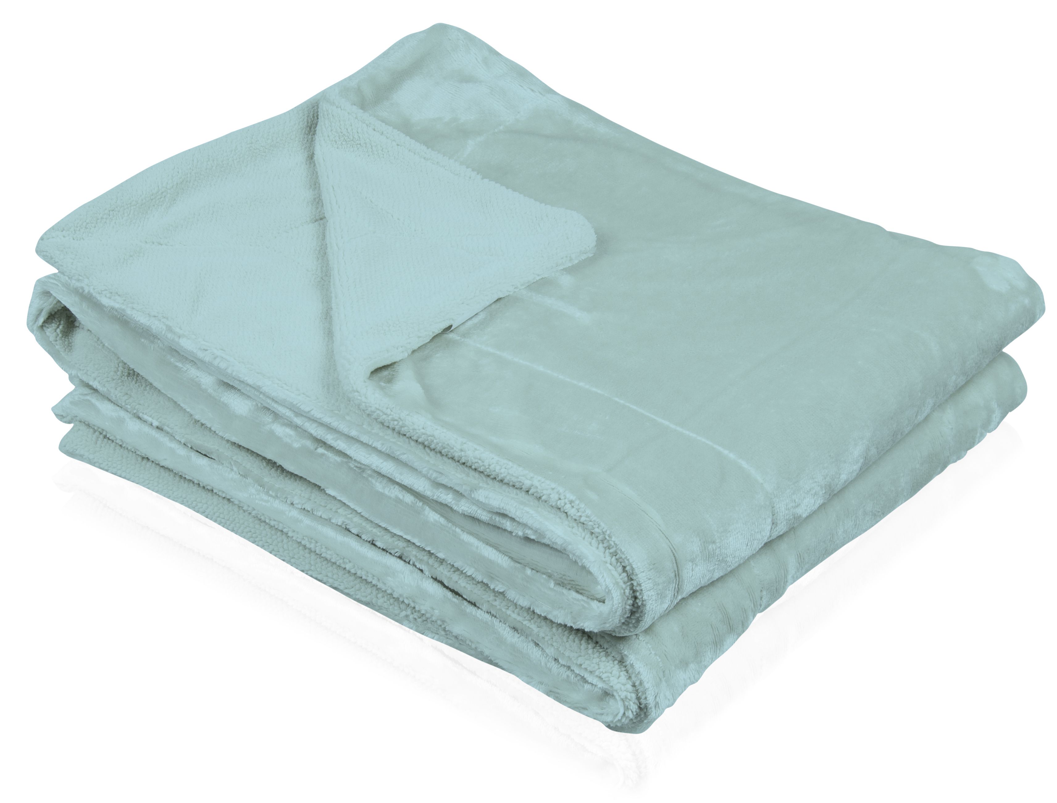 Luxury Duck egg Plain Velvet Throw DIY at B Q