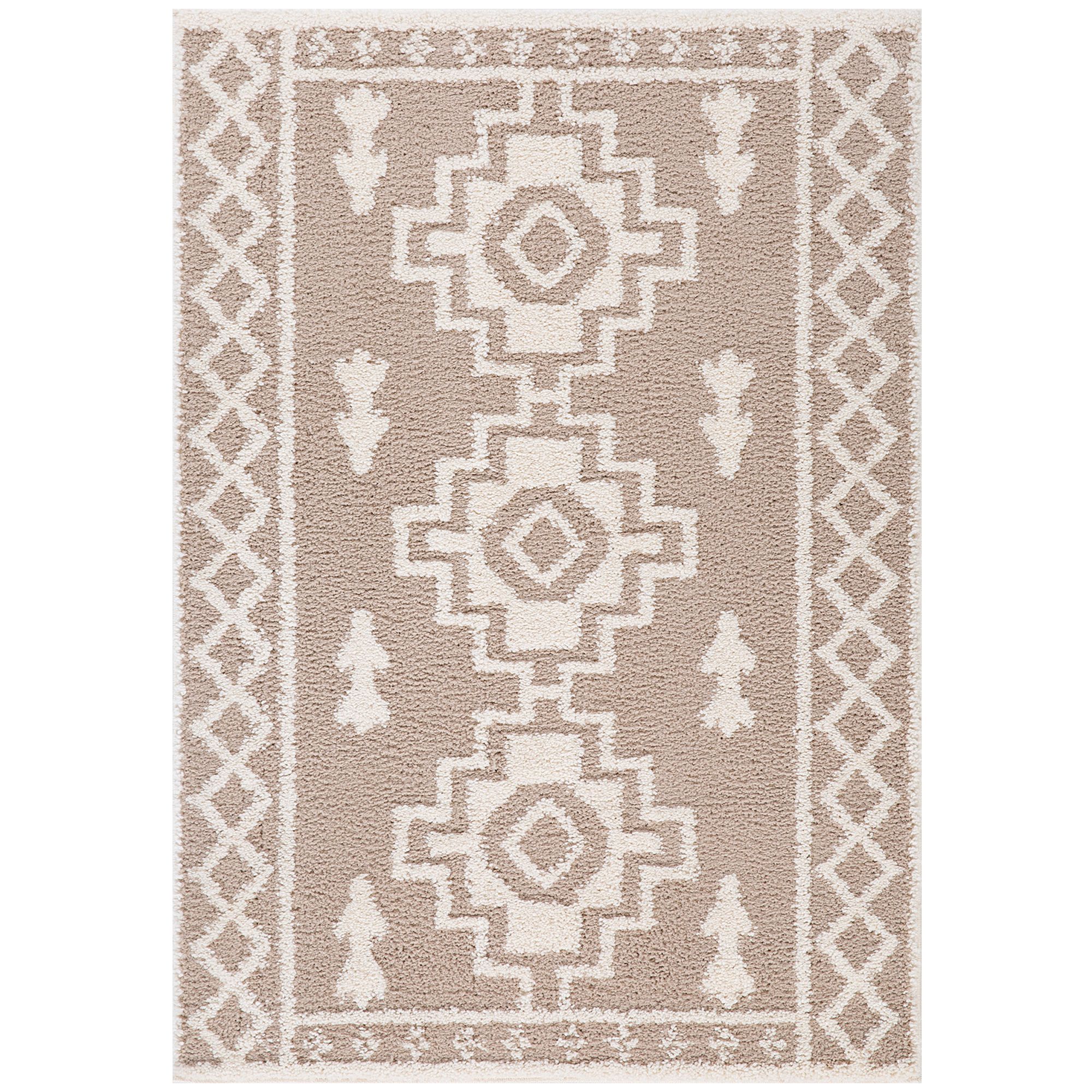 Lynda Shaggy Mink Rug 170cmx120cm DIY at B&Q