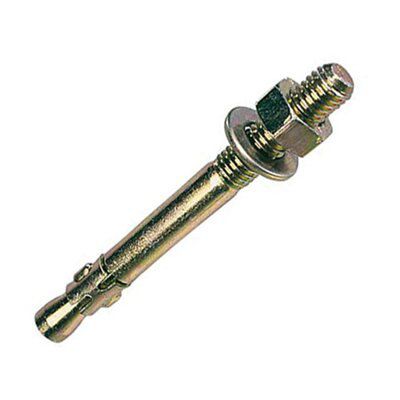 M12 Zinc chromate-plated Through bolt (L)180mm, Pack of 10