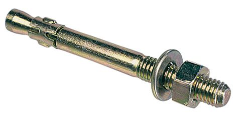 M12 Zinc chromate-plated Through bolt (L)95mm, Pack of 10