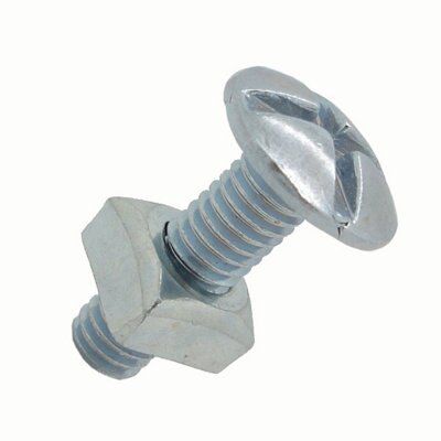 M5 Roofing bolt & nut (L)50mm, Pack of 10
