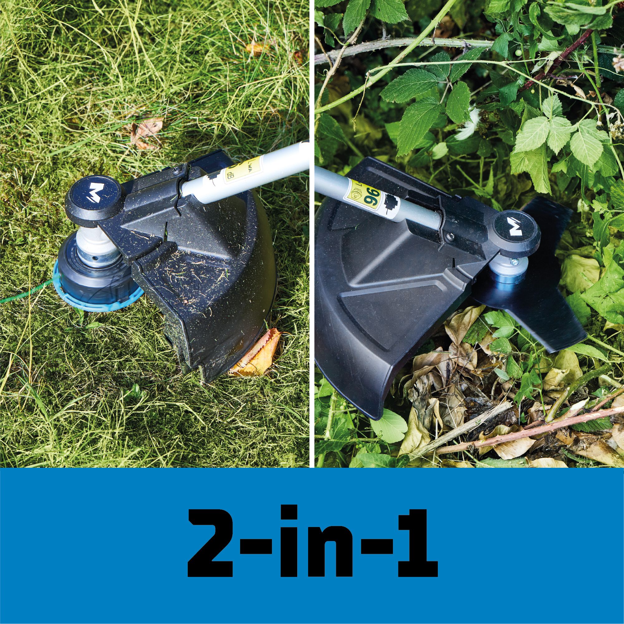 Mac Allister 1000W Corded 42cm 2-in-1 brushcutter & grass trimmer - MCB1174GBC