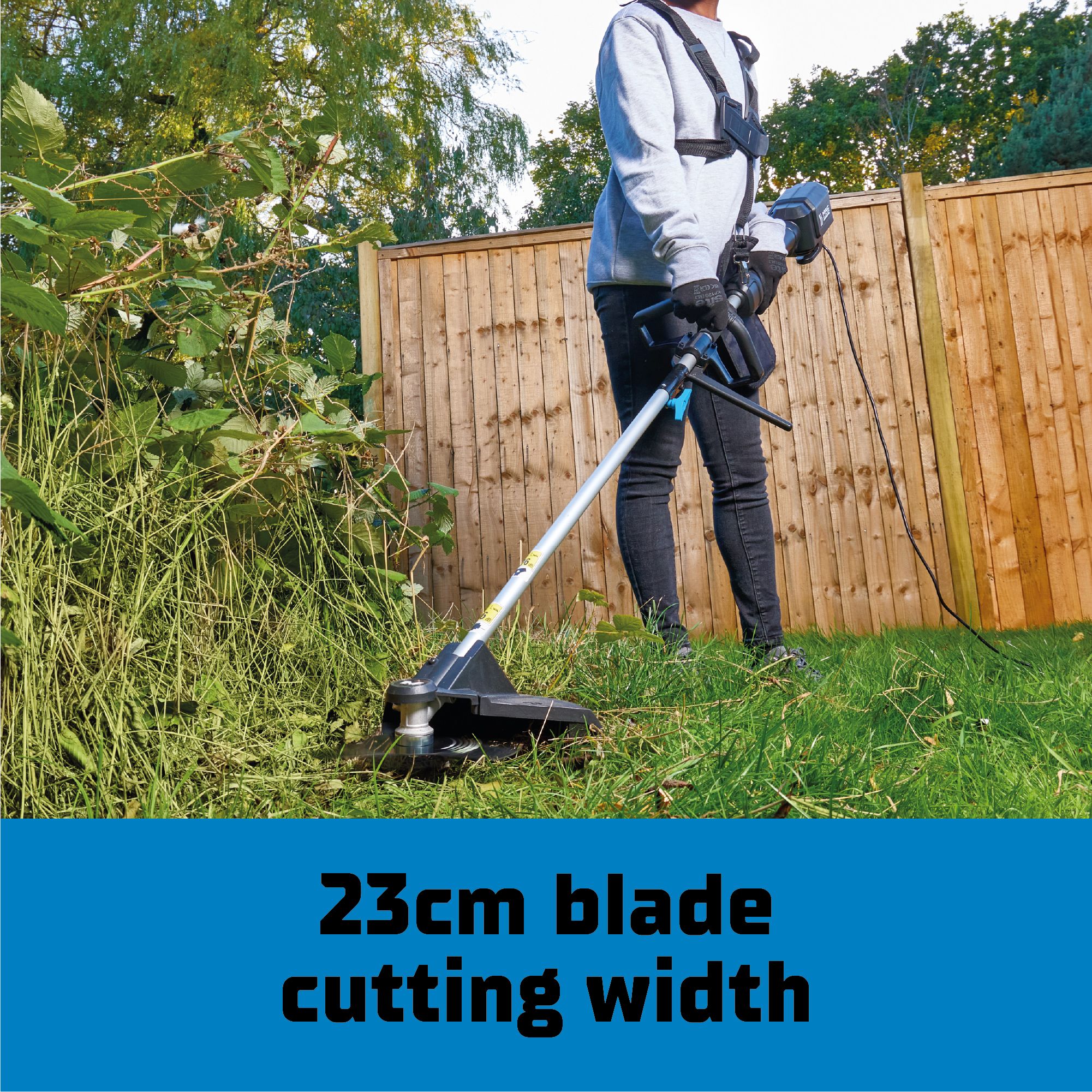 Mac Allister 1000W Corded 42cm 2-in-1 brushcutter & grass trimmer - MCB1174GBC