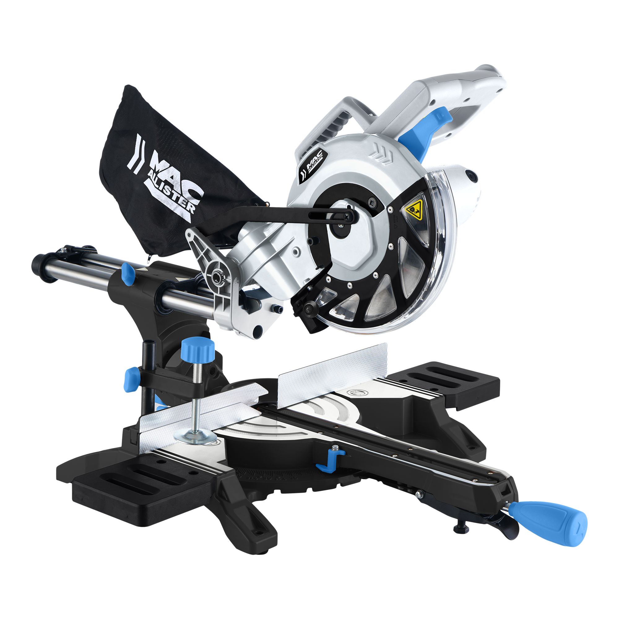 Mac Allister 1500W 220-240V 210mm Corded Sliding mitre saw MCB1362MSW