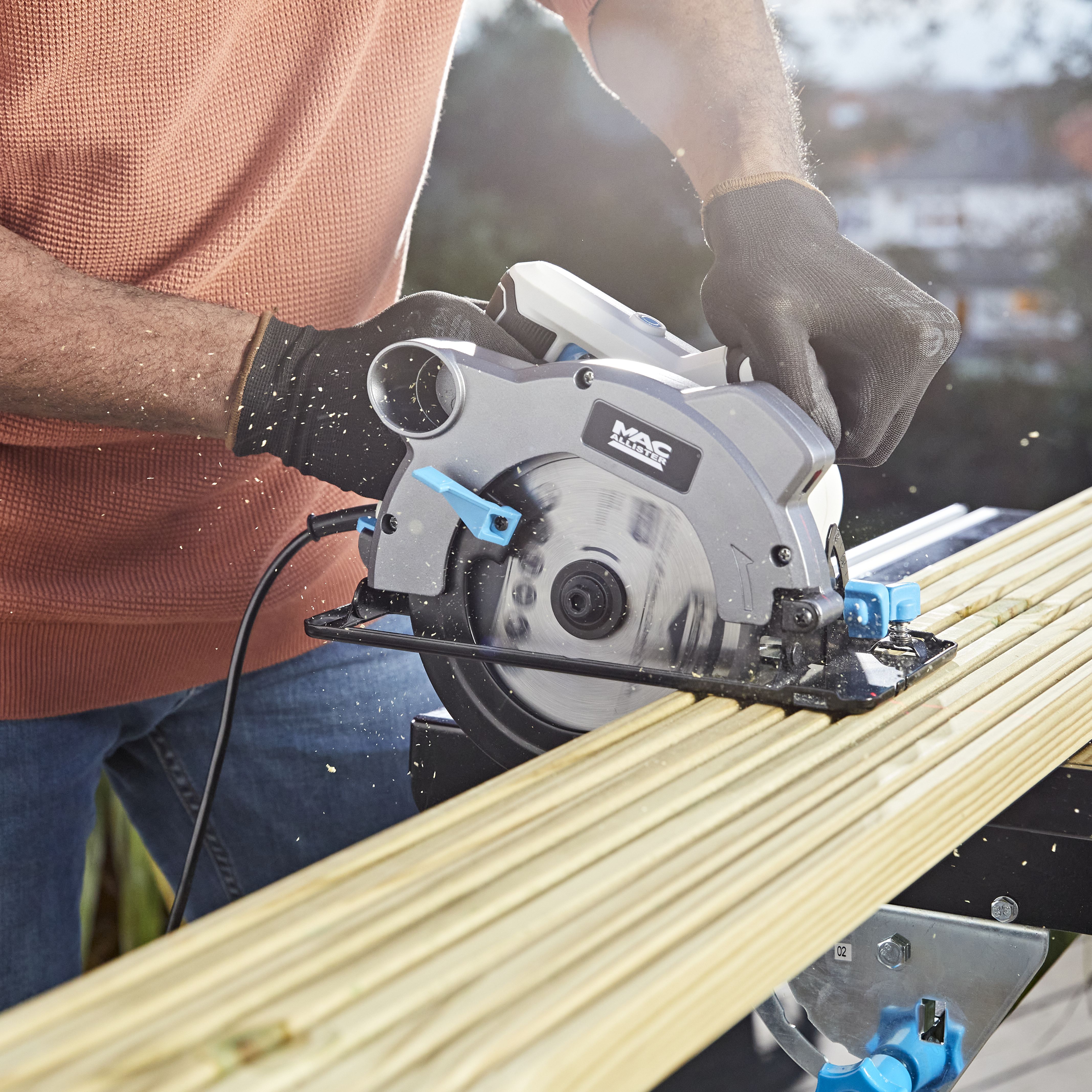 Mac Allister 1500W 240V 190mm Corded Circular saw MSCS1500 Refurbished DIY at B Q