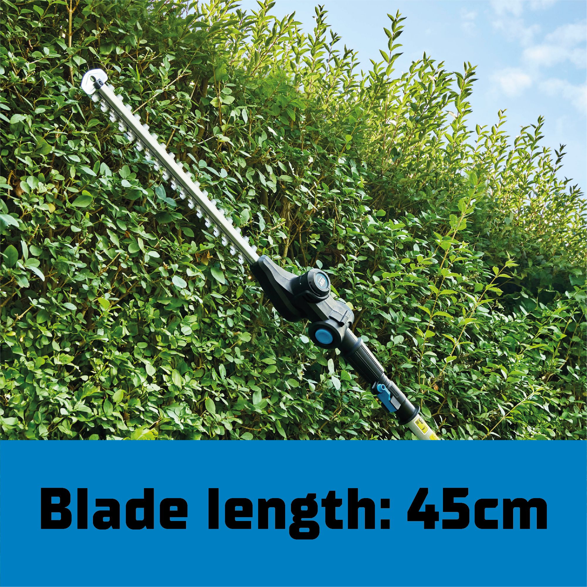Mac Allister 18V Cordless 45cm Pole hedge trimmer (1 x 2Ah) - MPHT1845-Li - Refurbished