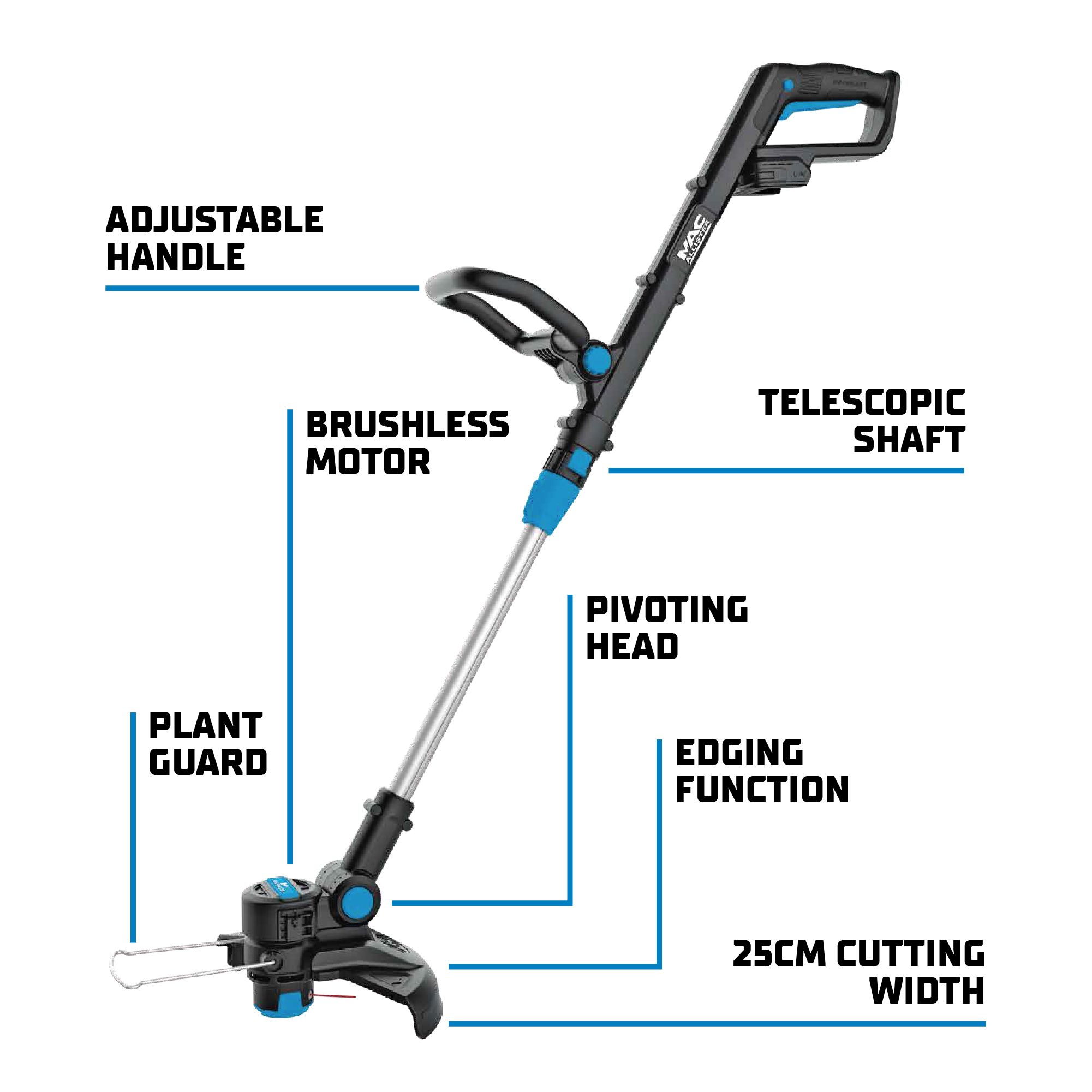 Mac Allister 18V Cordless Grass trimmer (Bare Tool) - MCI1198GGT