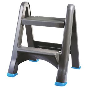 Mac Allister 2 tread Plastic Foldable Step stool (H)0.63m