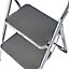 Mac Allister 2 tread Plastic & steel Foldable Step stool (H)0.85m