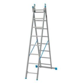 Mac Allister 2-way 3.35m Aluminium Combination Ladder