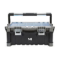 Mac Allister 22" Plastic 11 compartment Cantilever toolbox
