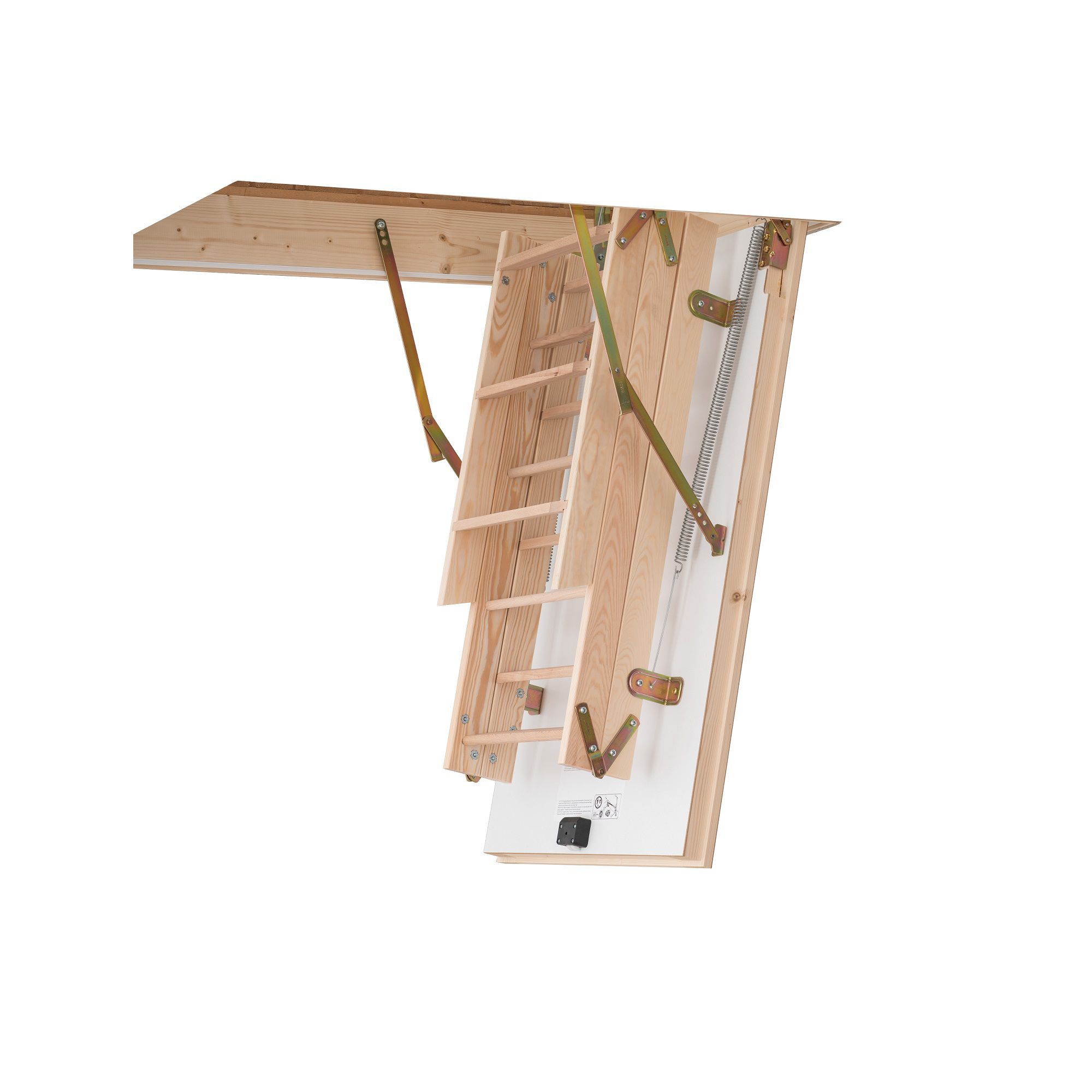 Mac Allister 3 section 12 tread Folding Loft ladder kit DIY at B Q