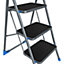 Mac Allister 3 tread Steel Foldable Step stool (H)1.16m