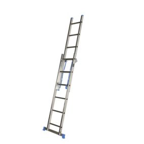 Mac Allister 3-way 2.5m Aluminium Combination Ladder
