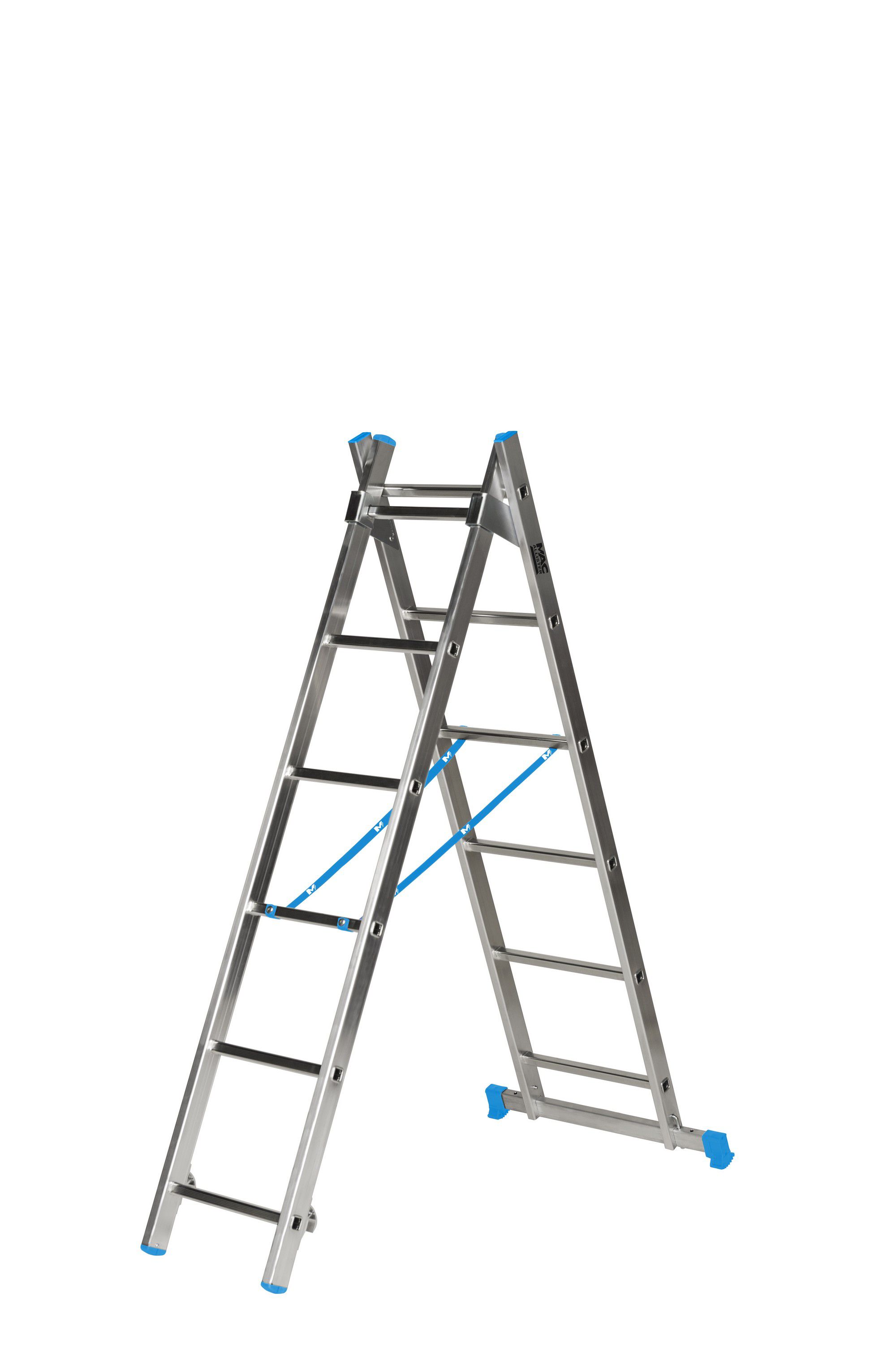 Mac Allister 3-way 2.5m Aluminium Combination Ladder
