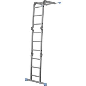 Mac Allister 3-way 3.17m Aluminium Combination Ladder