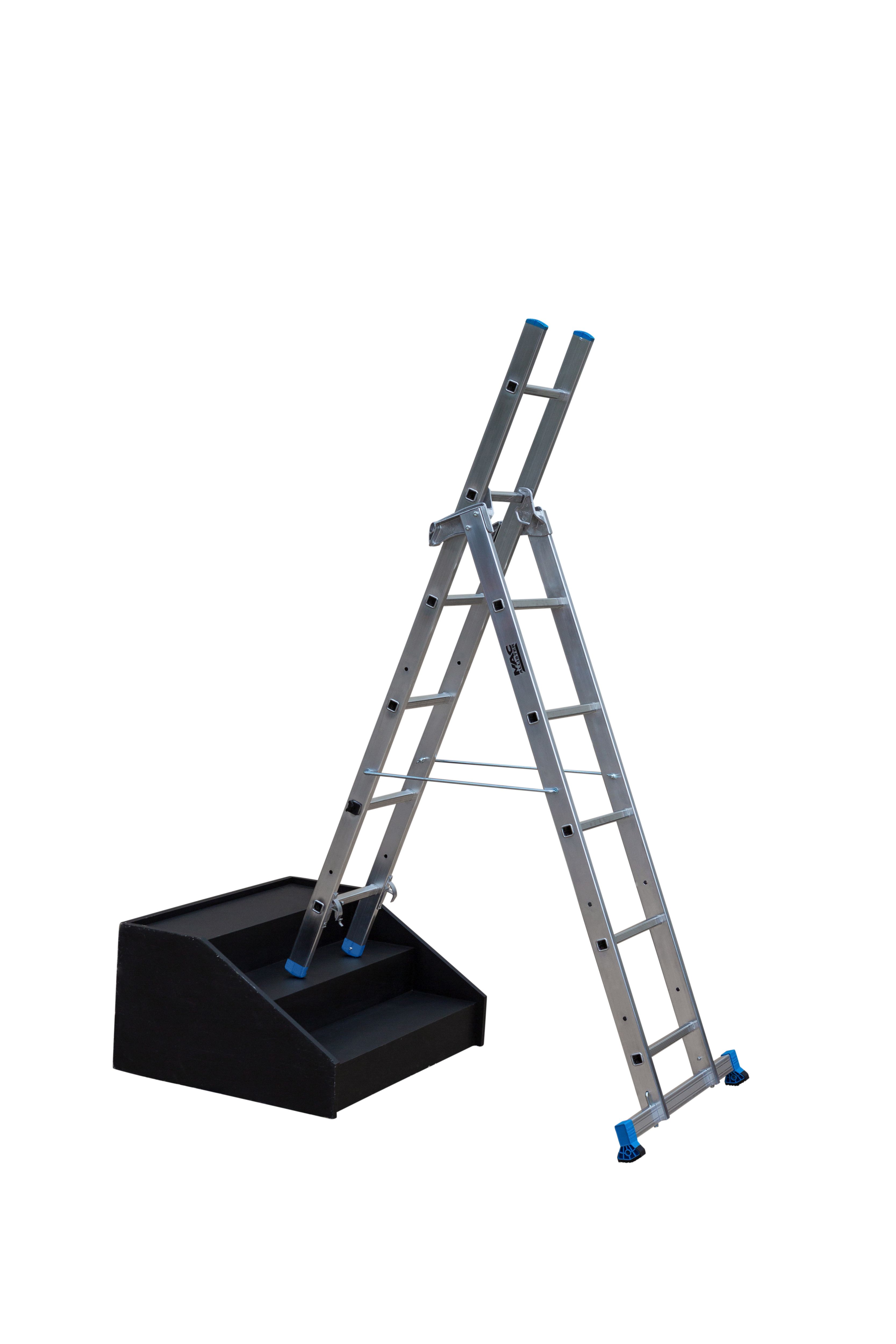Mac Allister 3-way Aluminium Ladder