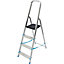 Mac Allister 4 tread Aluminium, plastic & steel Step Ladder (H)1440m