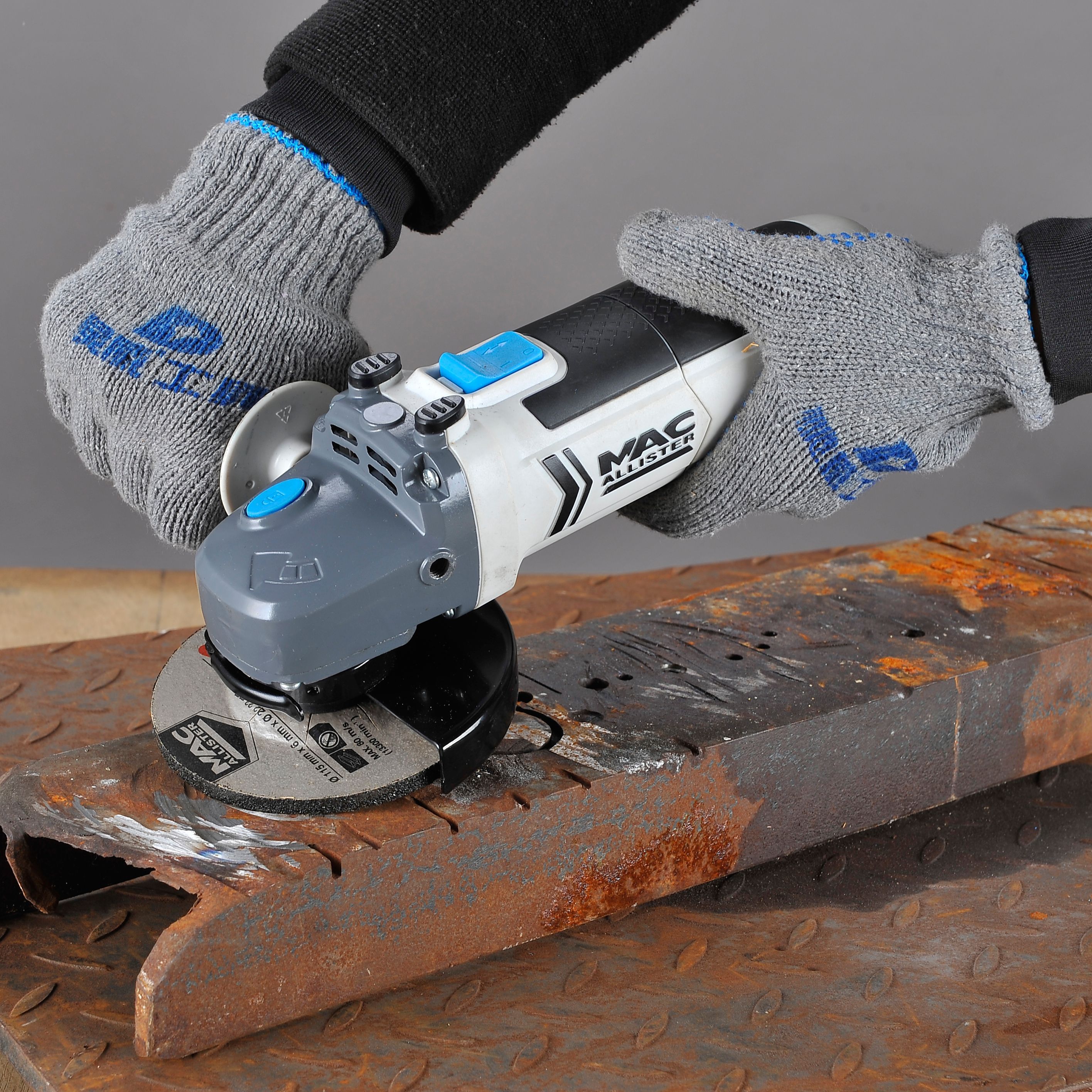 Mac Allister 750W 240V 115mm Corded Angle grinder MSAG750 DIY at B Q