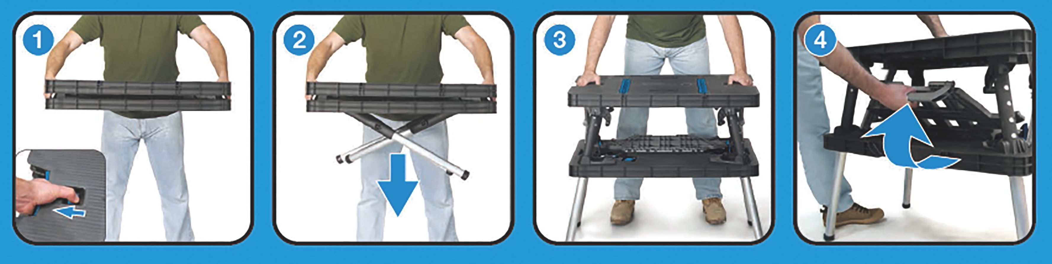 Wall Mounted Folding Workstation Shelf