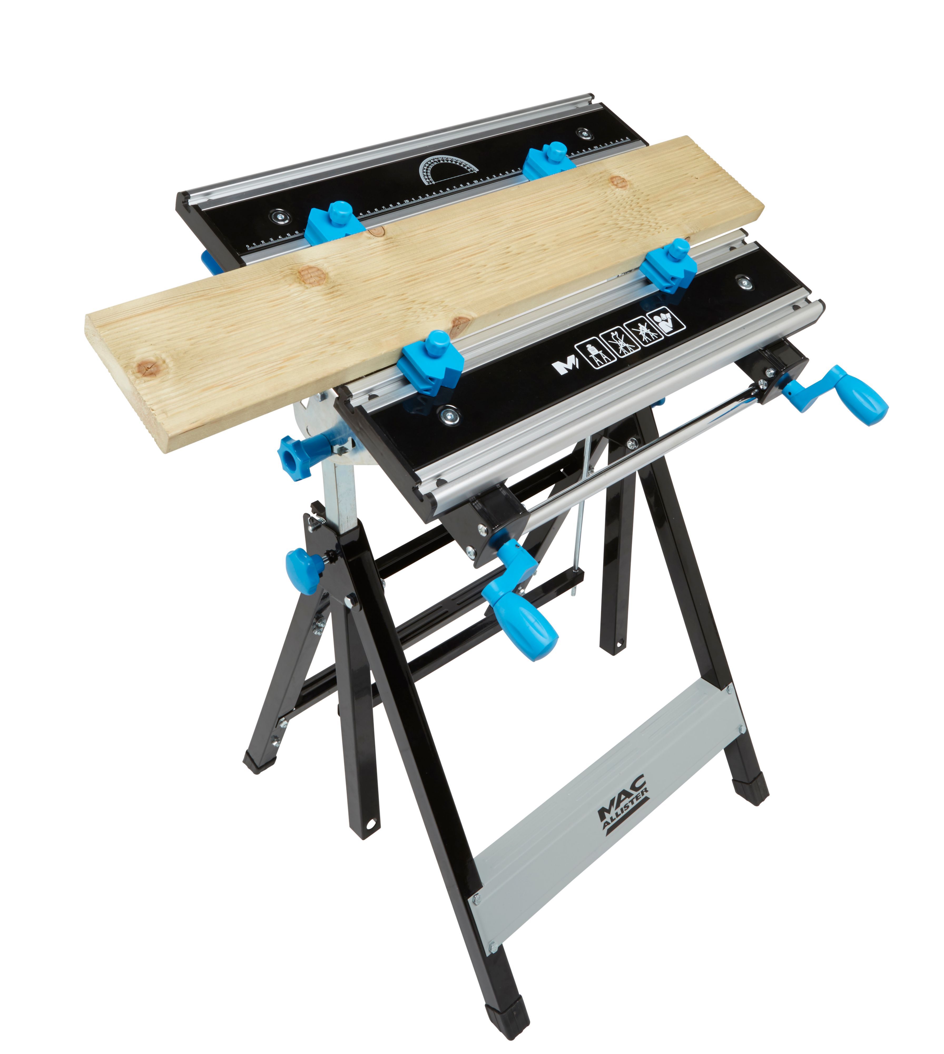 Mac Allister Folding Workbench H 1075mm 13kg DIY at B Q