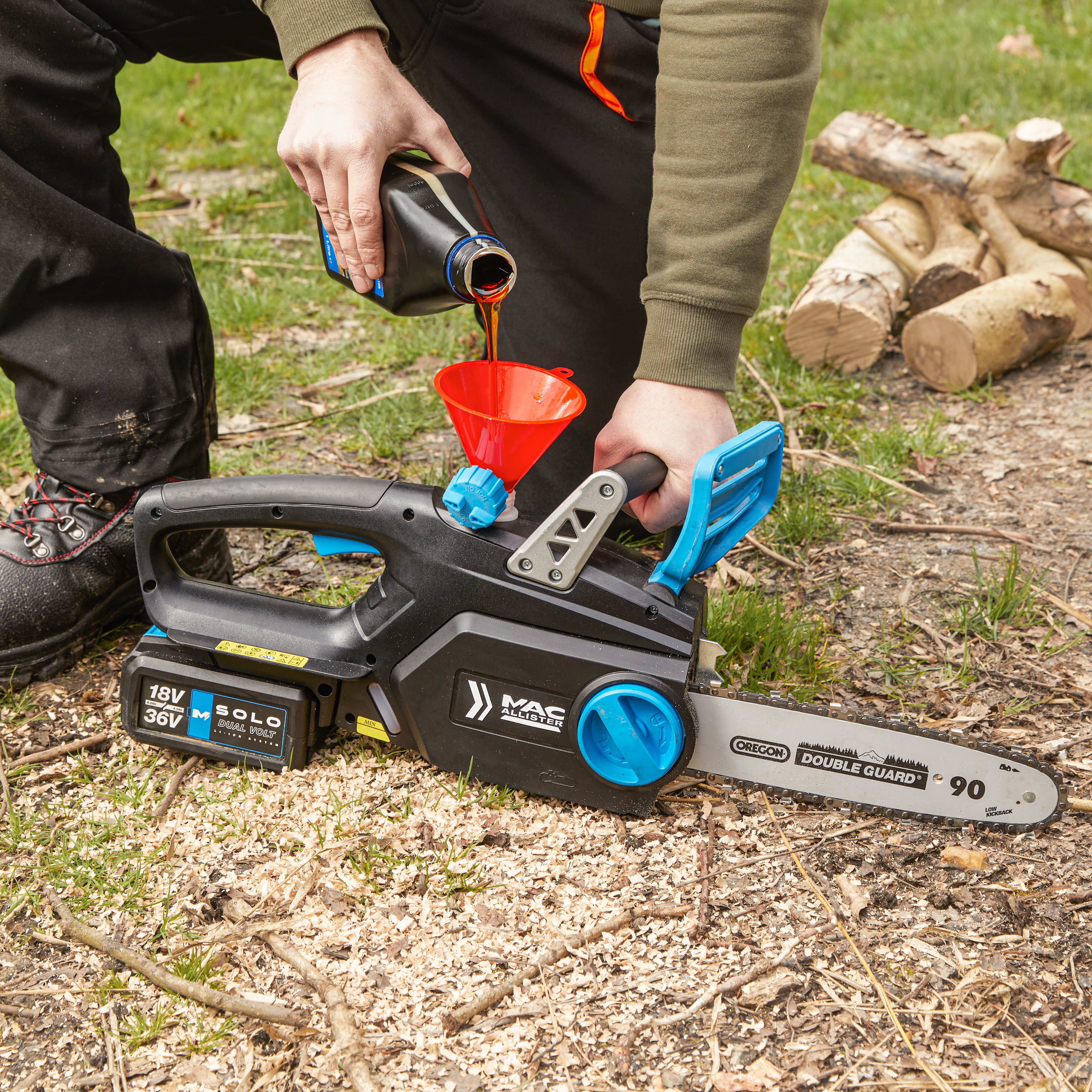 18v cordless chainsaw outlet