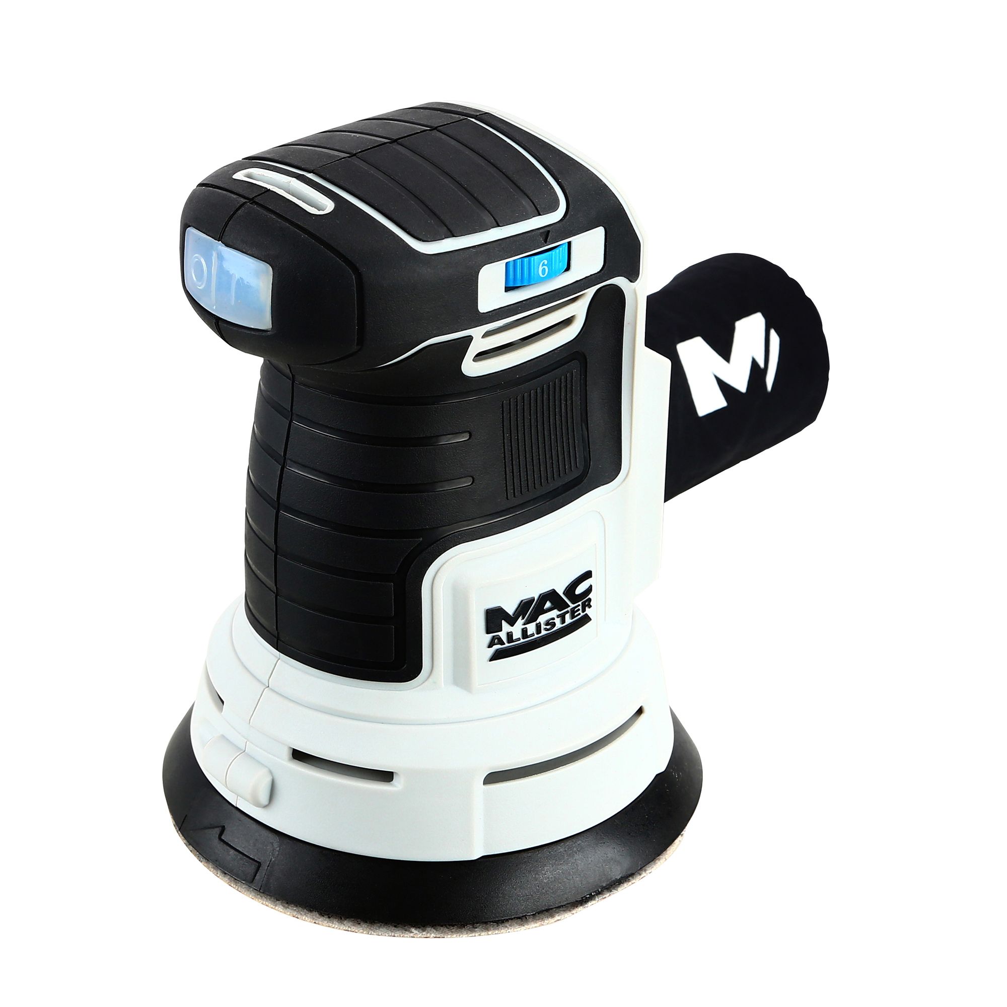 Mac Allister Solo 18V 125mm Li ion Cordless Random orbit sander Bare Tool MROS18 Li DIY at B Q