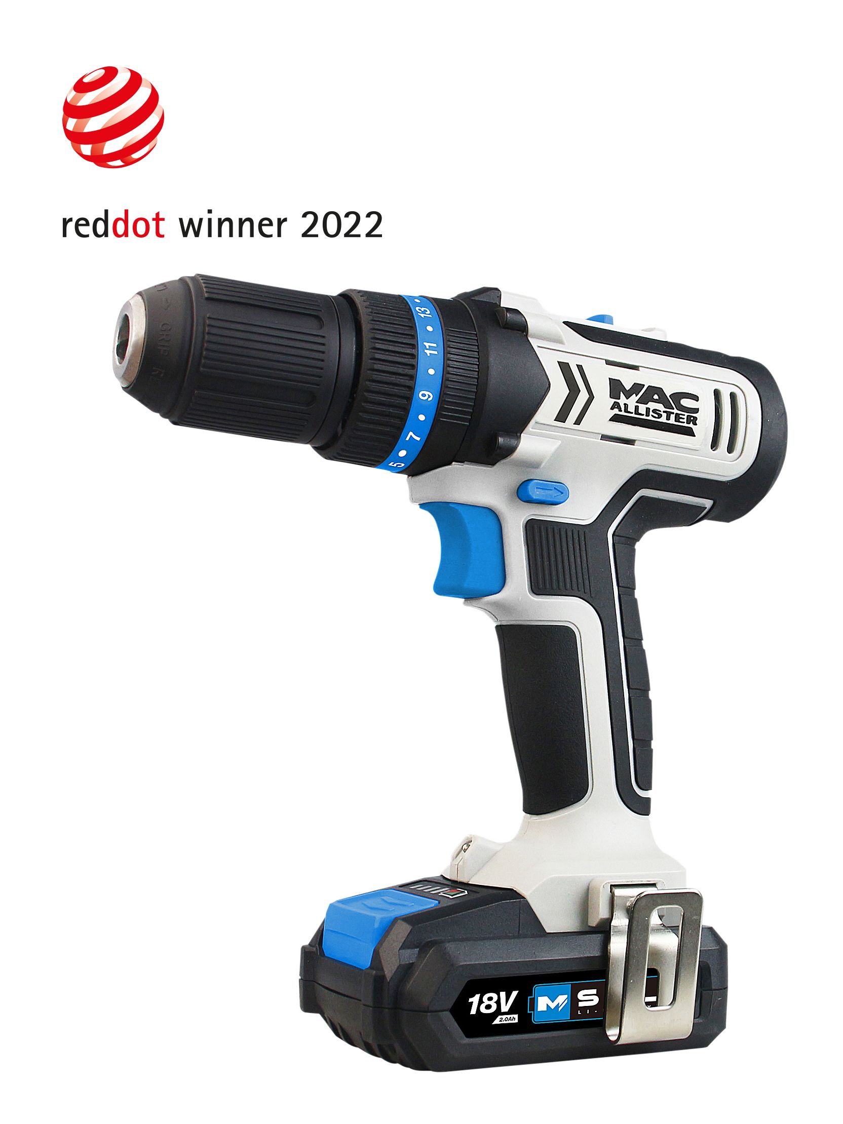 Mac Allister Solo 18V Li-ion Brushed Cordless Combi drill (1 x 2Ah) - MCD18-Li-2