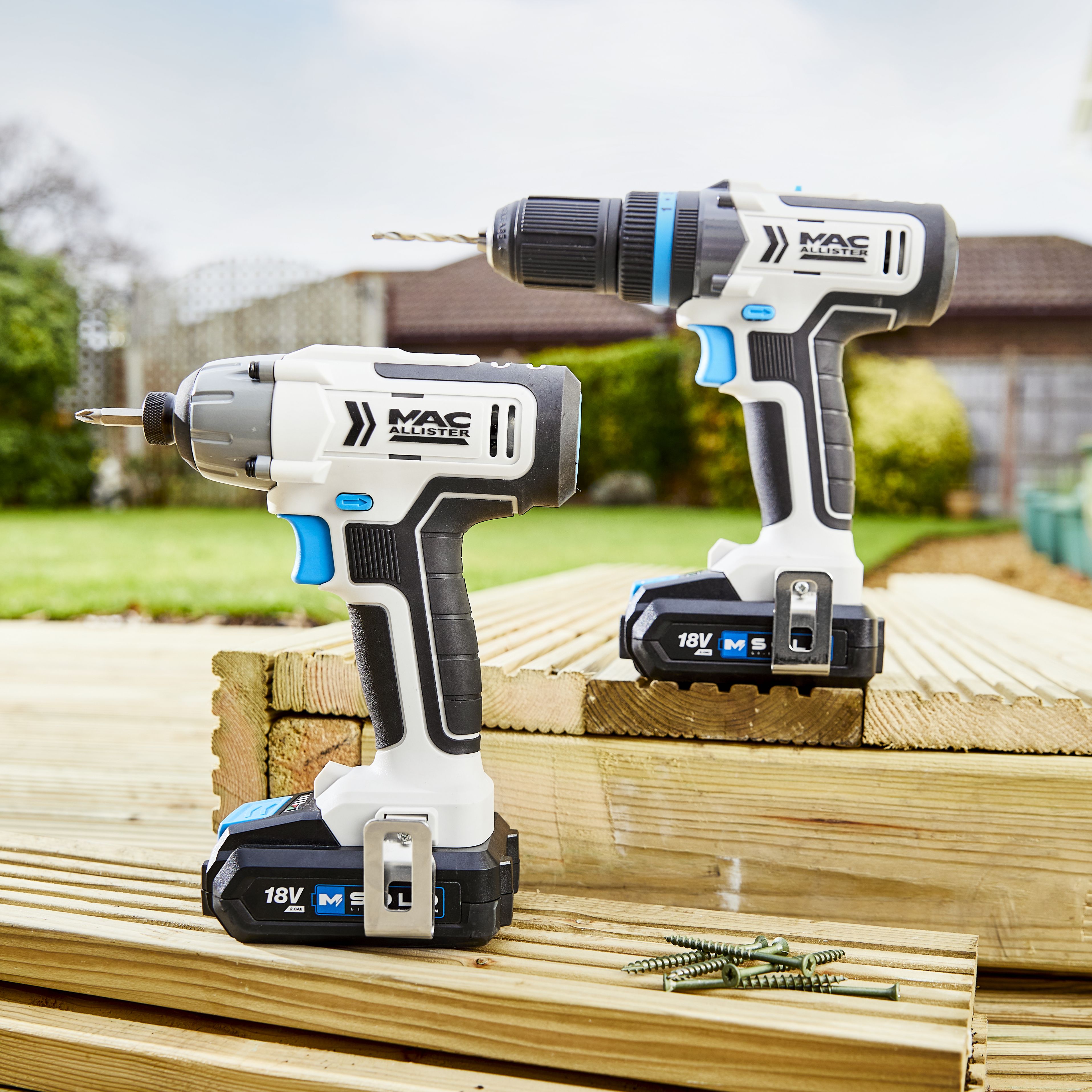 Mac Allister Solo 18V Li ion Cordless Impact driver 2 x 2Ah MID18 Li DIY at B Q