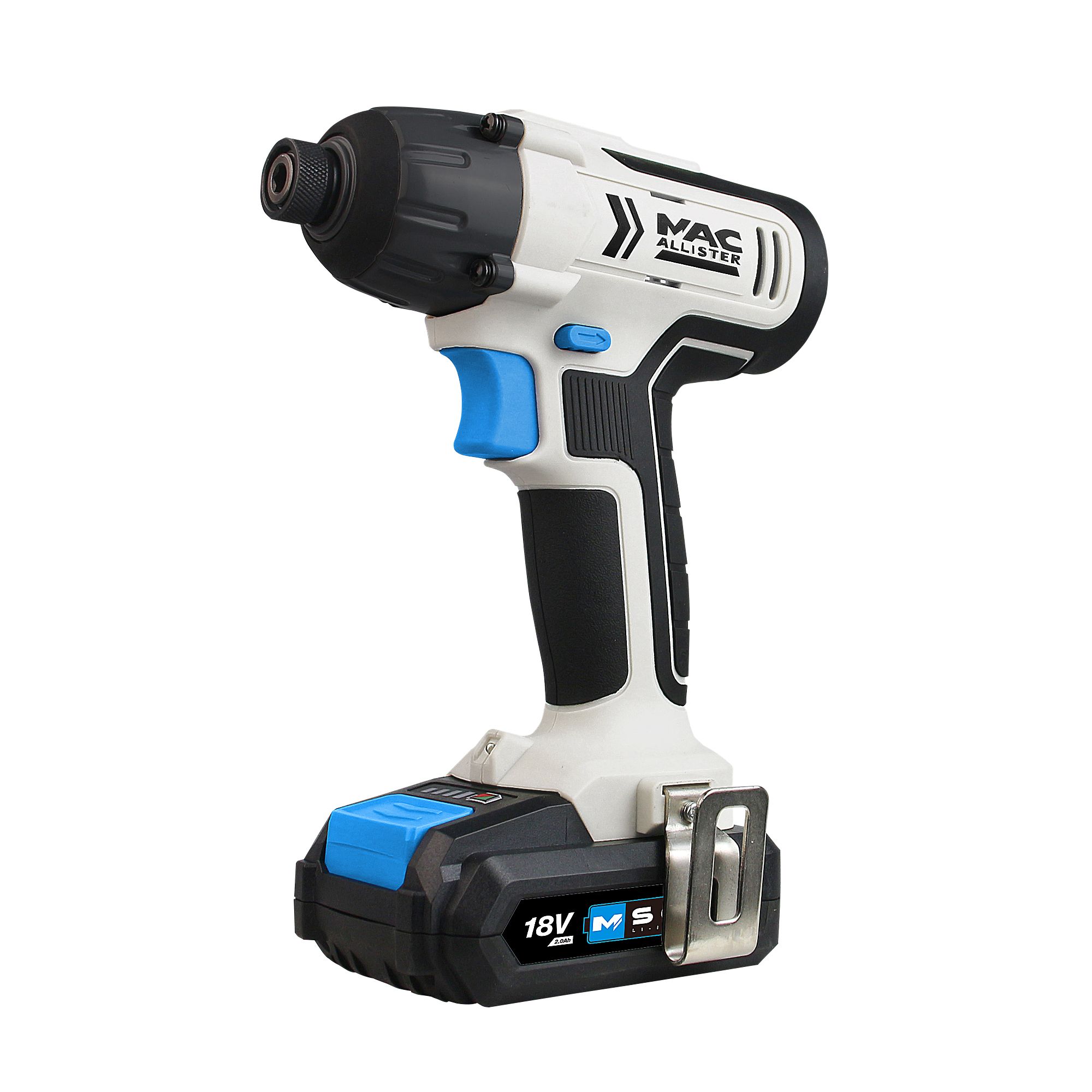 Mac Allister Solo 18V Li-ion EXT Cordless Combi drill & impact driver (2 x 2Ah) MCD18-Li-2 / MID18-Li