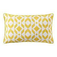 Madang Graphic Yellow Cushion (L)30cm x (W)50cm