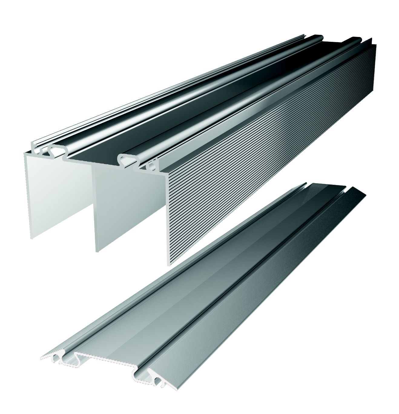 Made to measure Double Sided Sliding wardrobe door track (L)4555mm