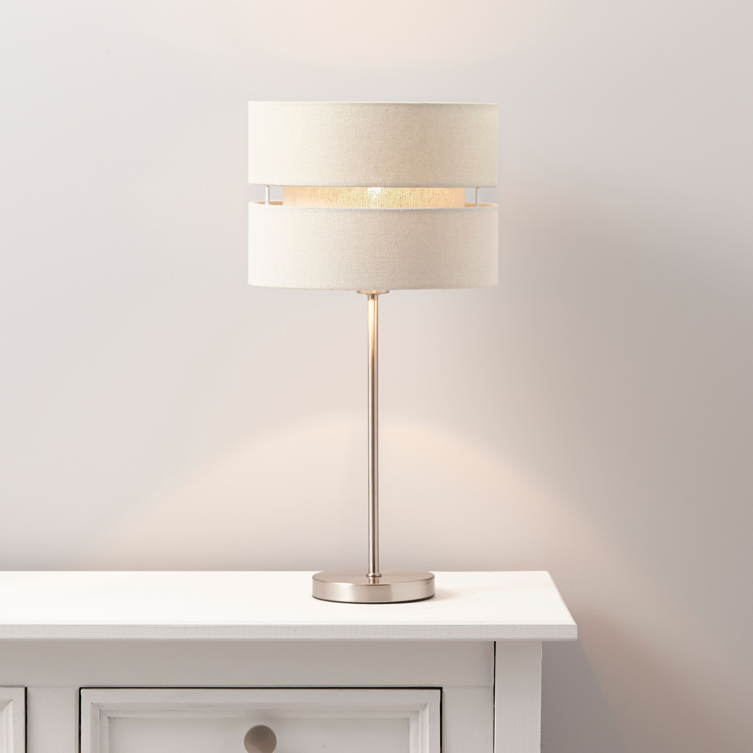 Madison Satin Chrome effect Table lamp base