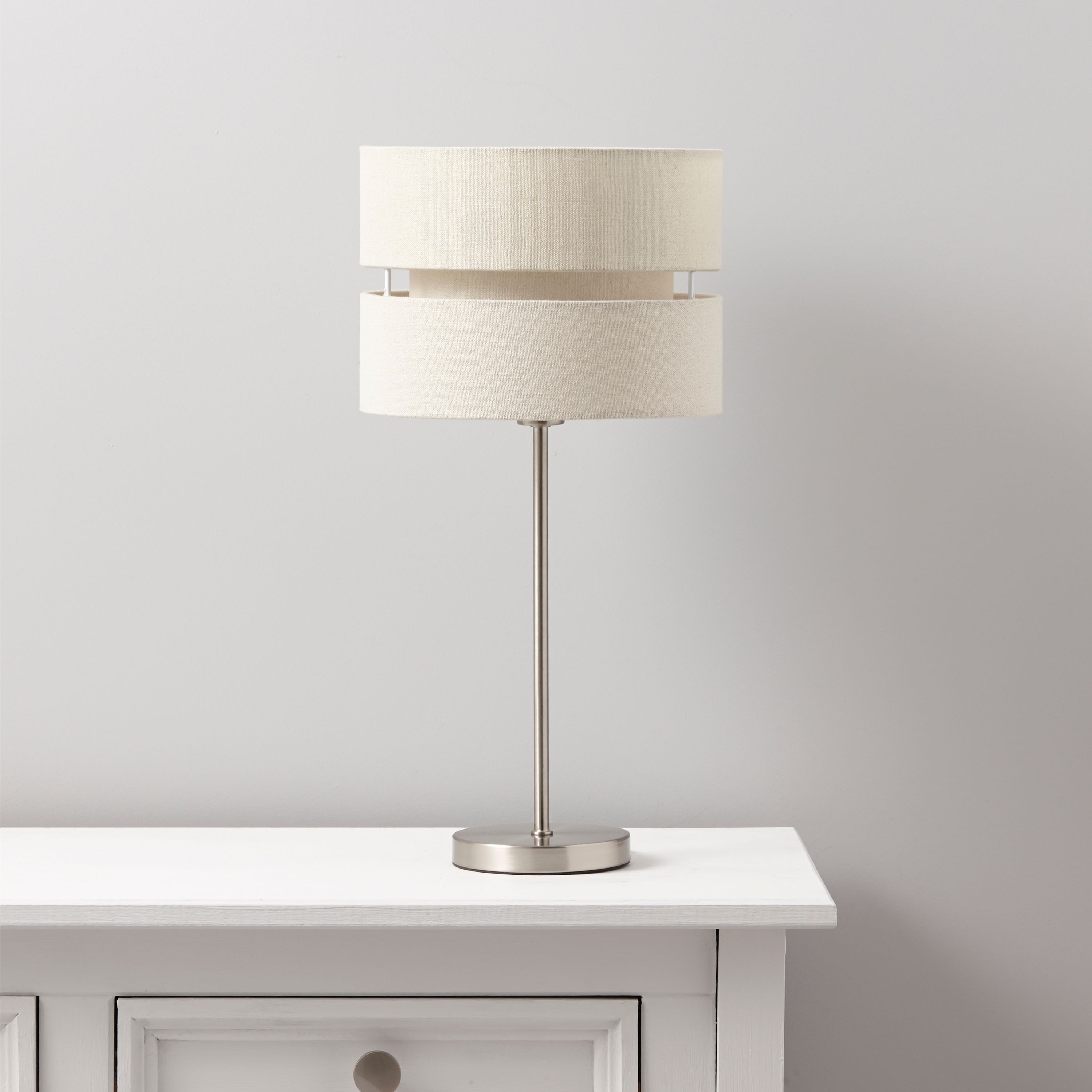 Madison Satin Chrome effect Table lamp base
