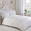 Mae Pintuck & embroidery detail White Double Bedding set