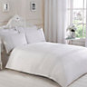 Mae Pintuck & embroidery detail White Super king Bedding set