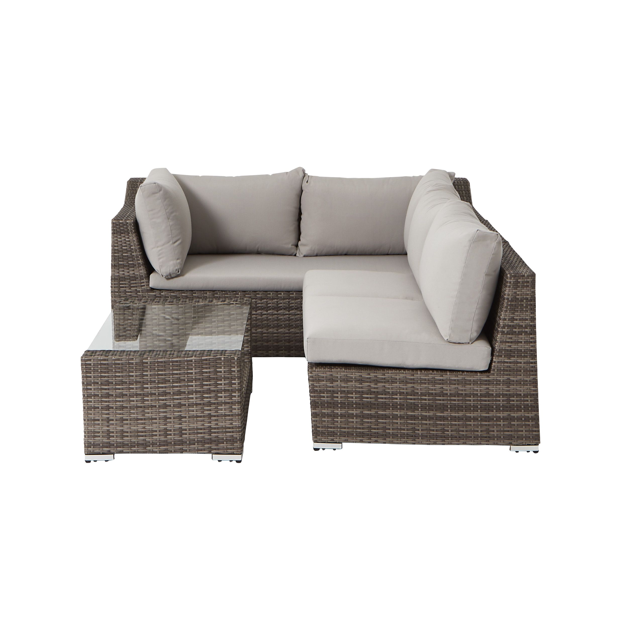 Maevea Rattan effect 4 seater Coffee set