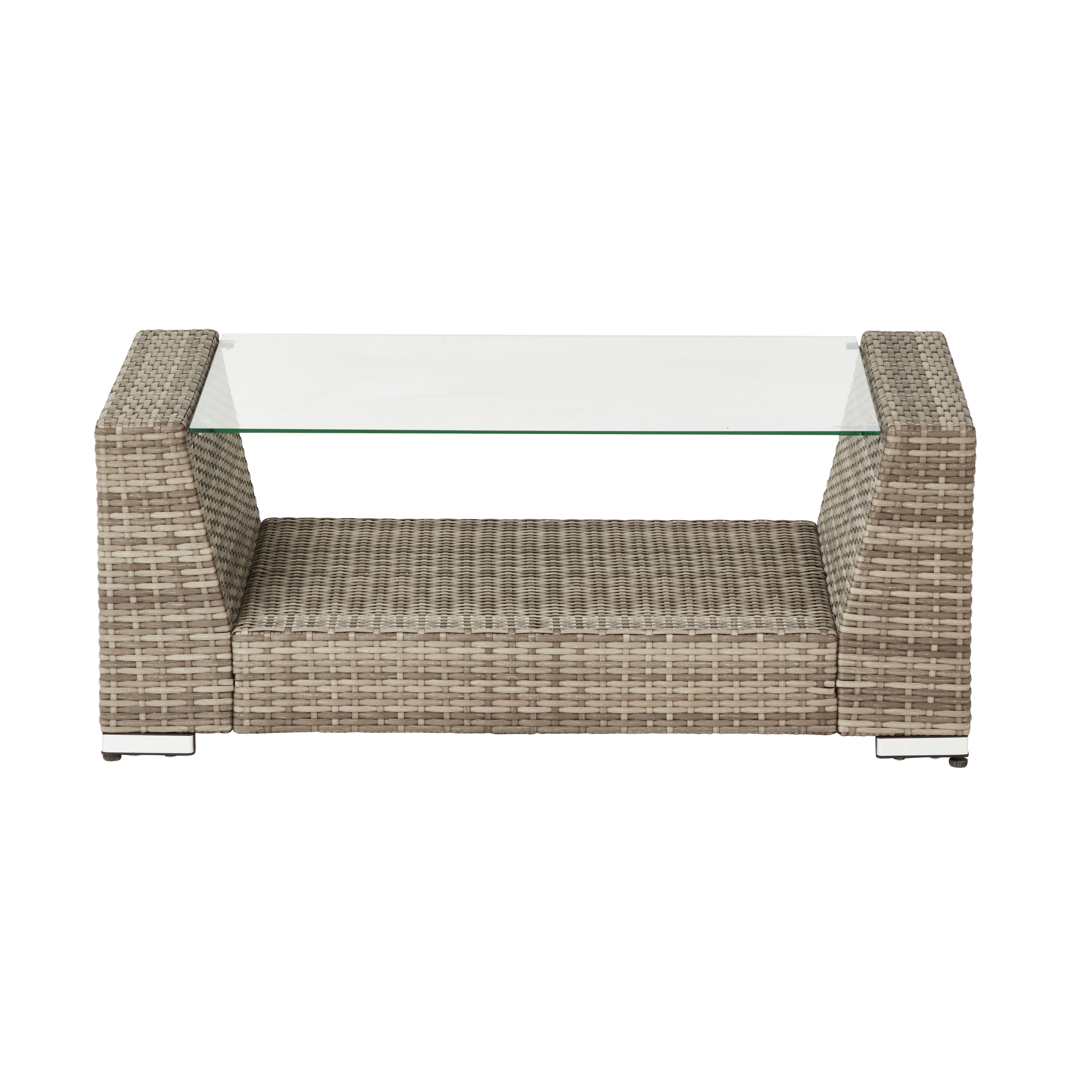 Maevea Rattan effect 4 seater Coffee set