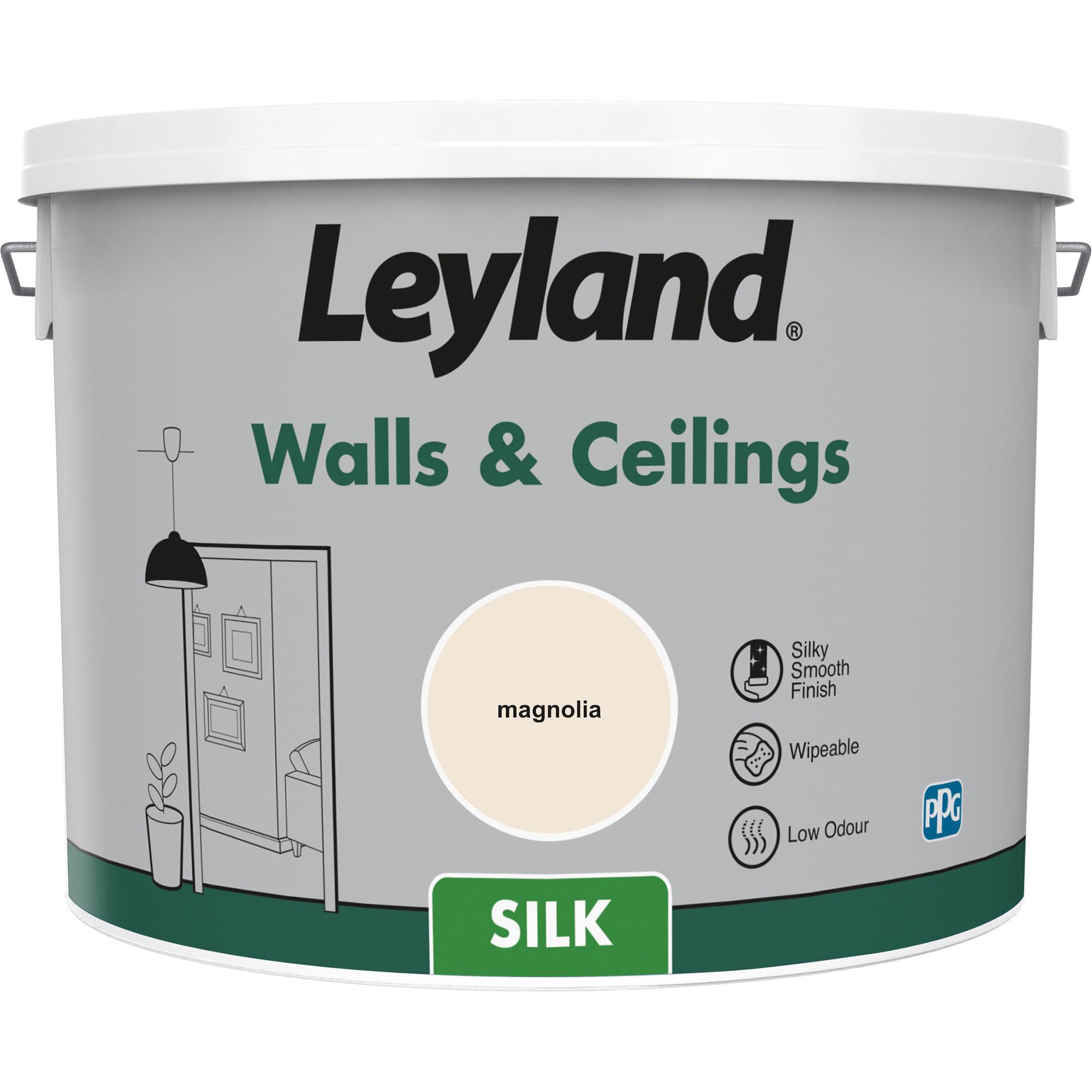 Magnolia Silk Emulsion paint, 10L DIY at B&Q