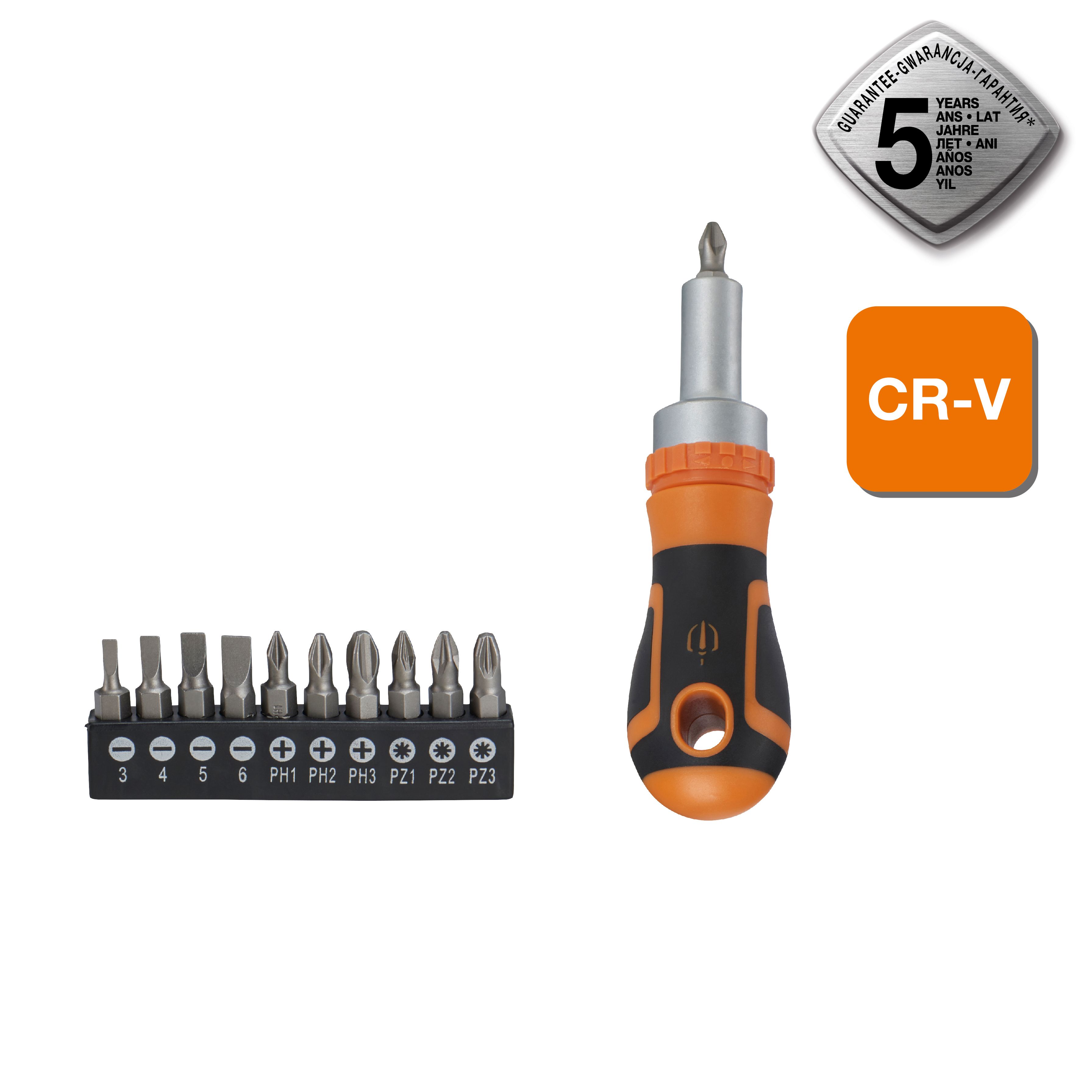 Magnusson 11 Piece Ratcheting screwdriver & bit Set