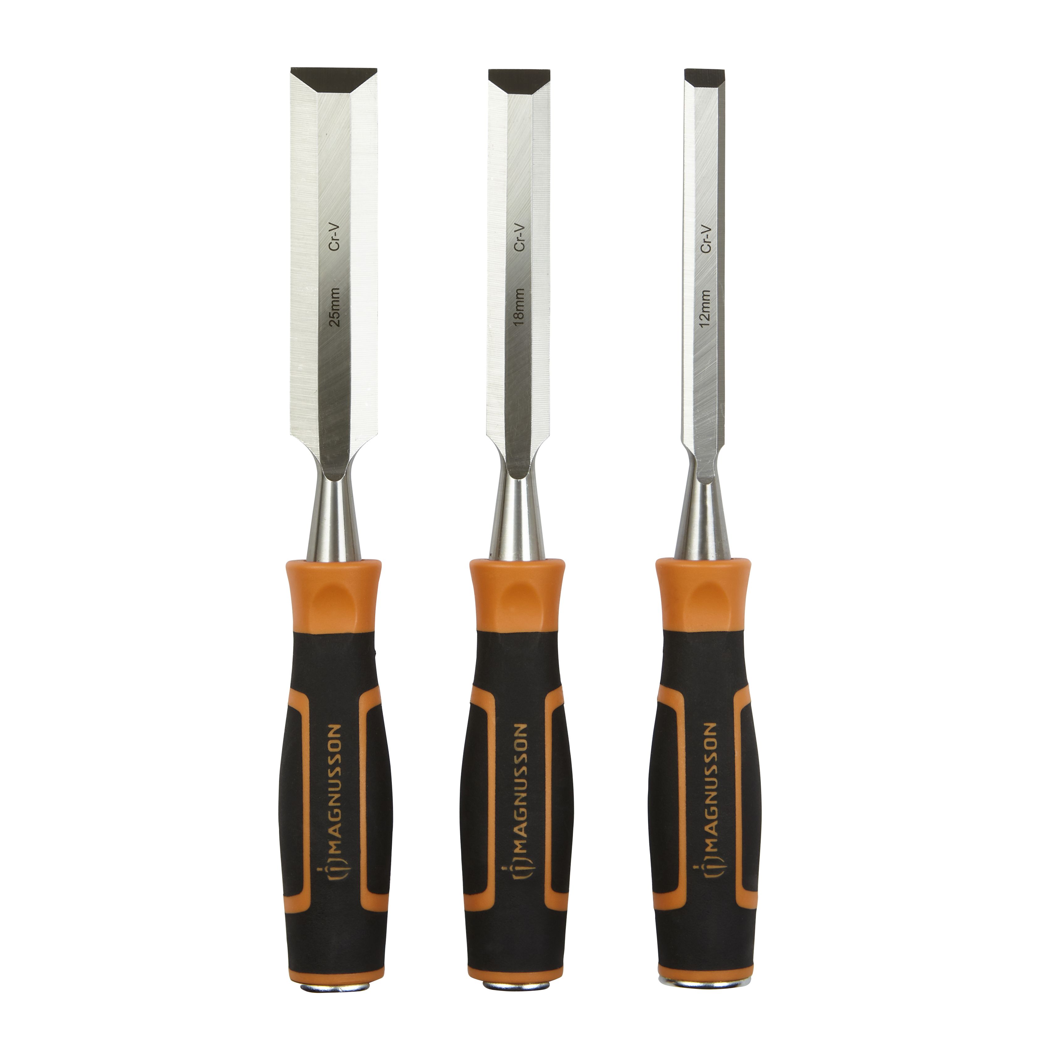 Magnusson 3 piece Wood chisel set DIY at B&Q