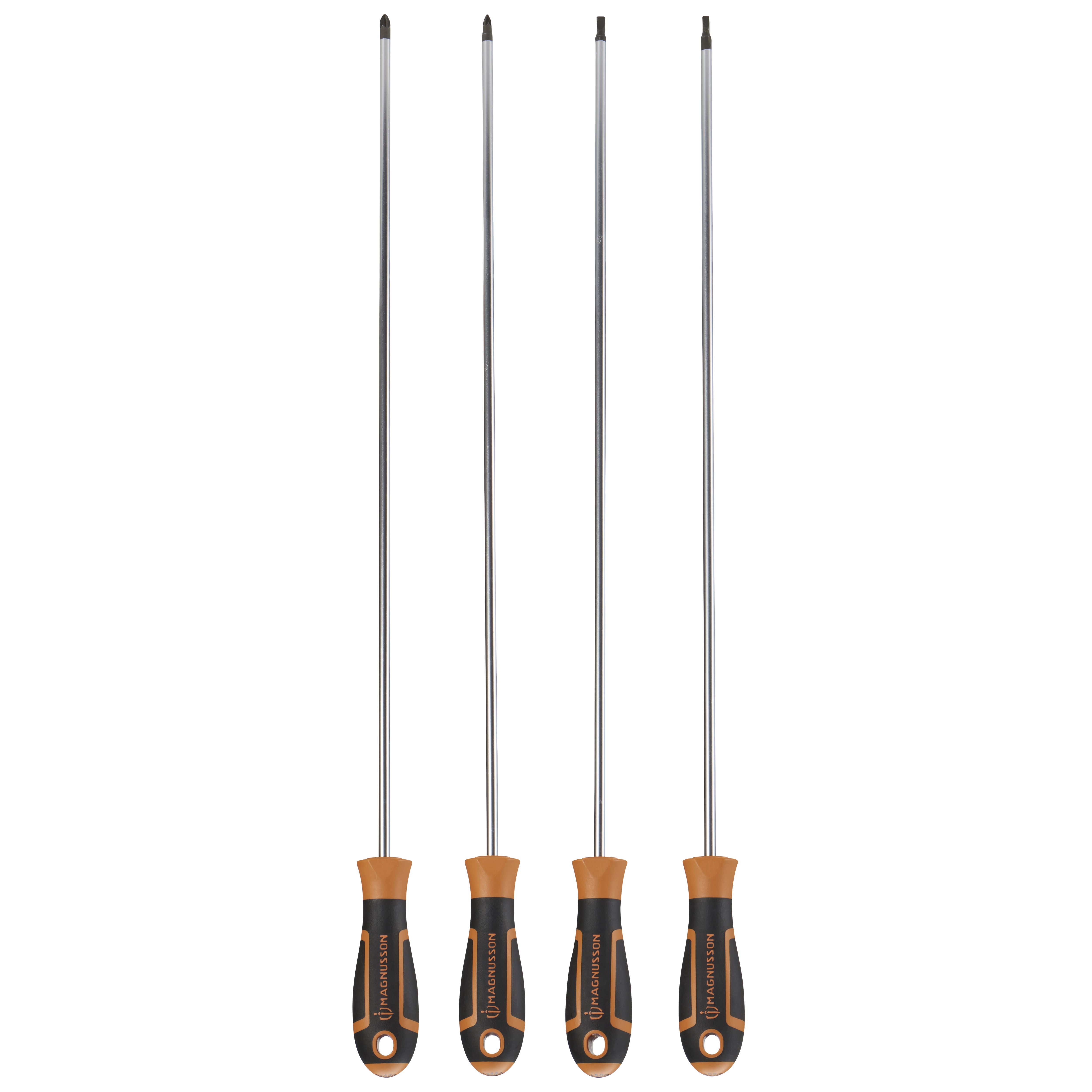 Magnusson 4 piece Long reach Mixed Screwdriver set