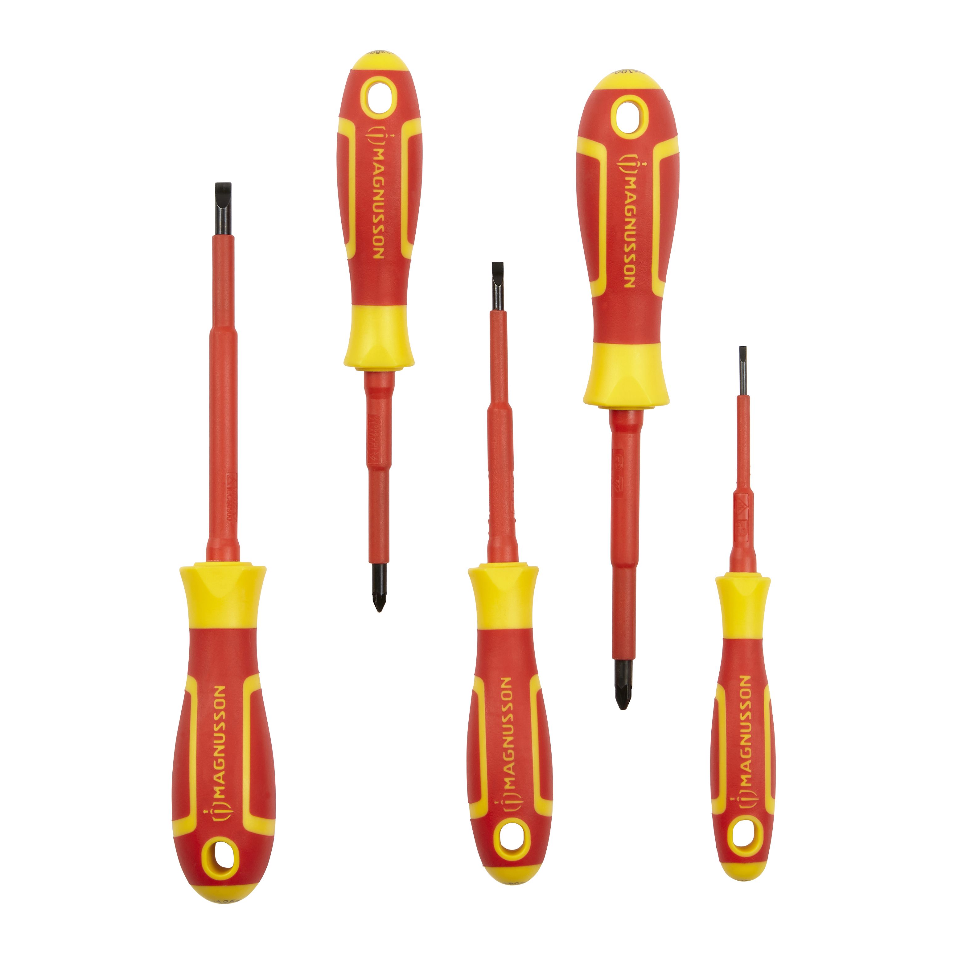 Magnusson 5 piece Mixed VDE Screwdriver set