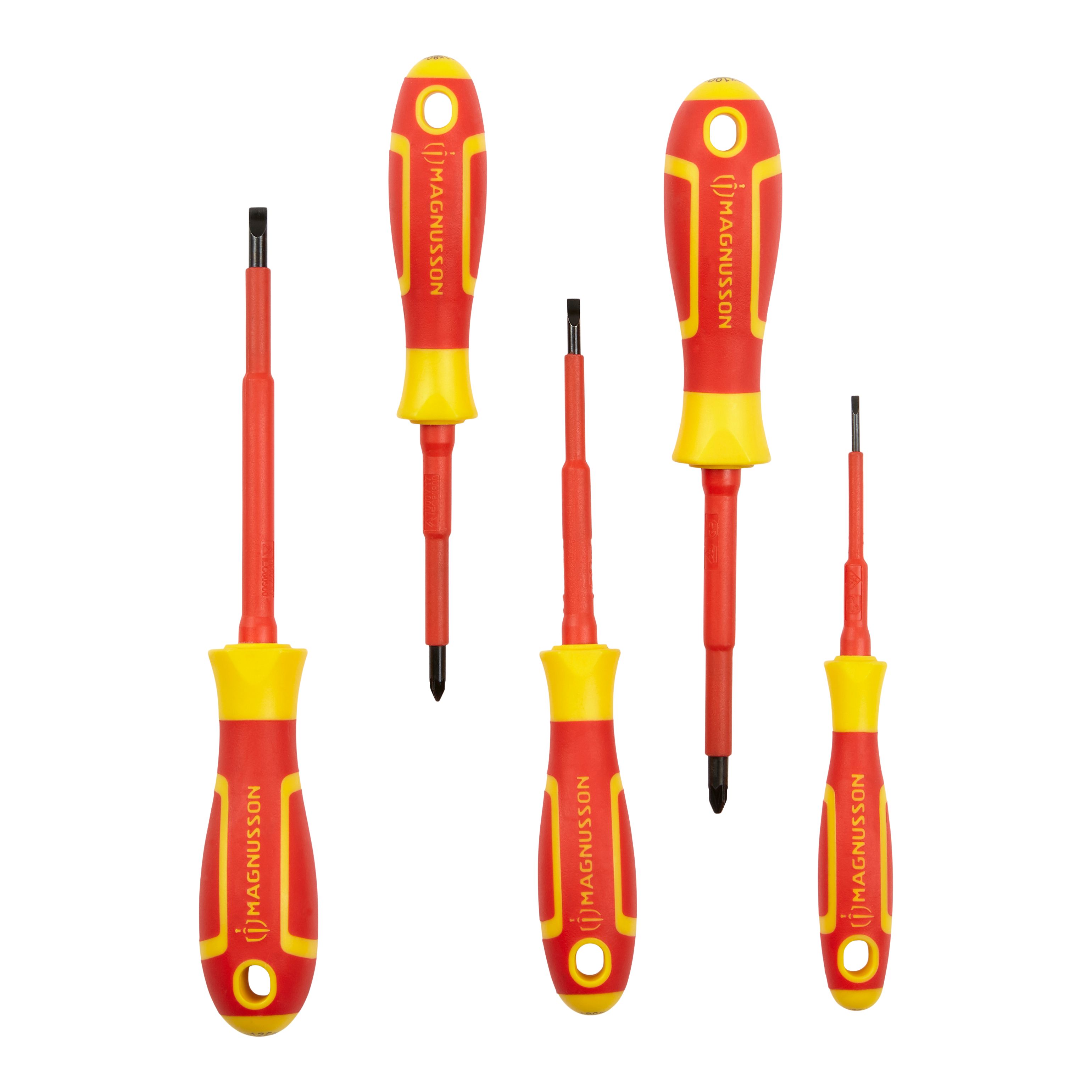 Magnusson 5 piece Mixed VDE Screwdriver set