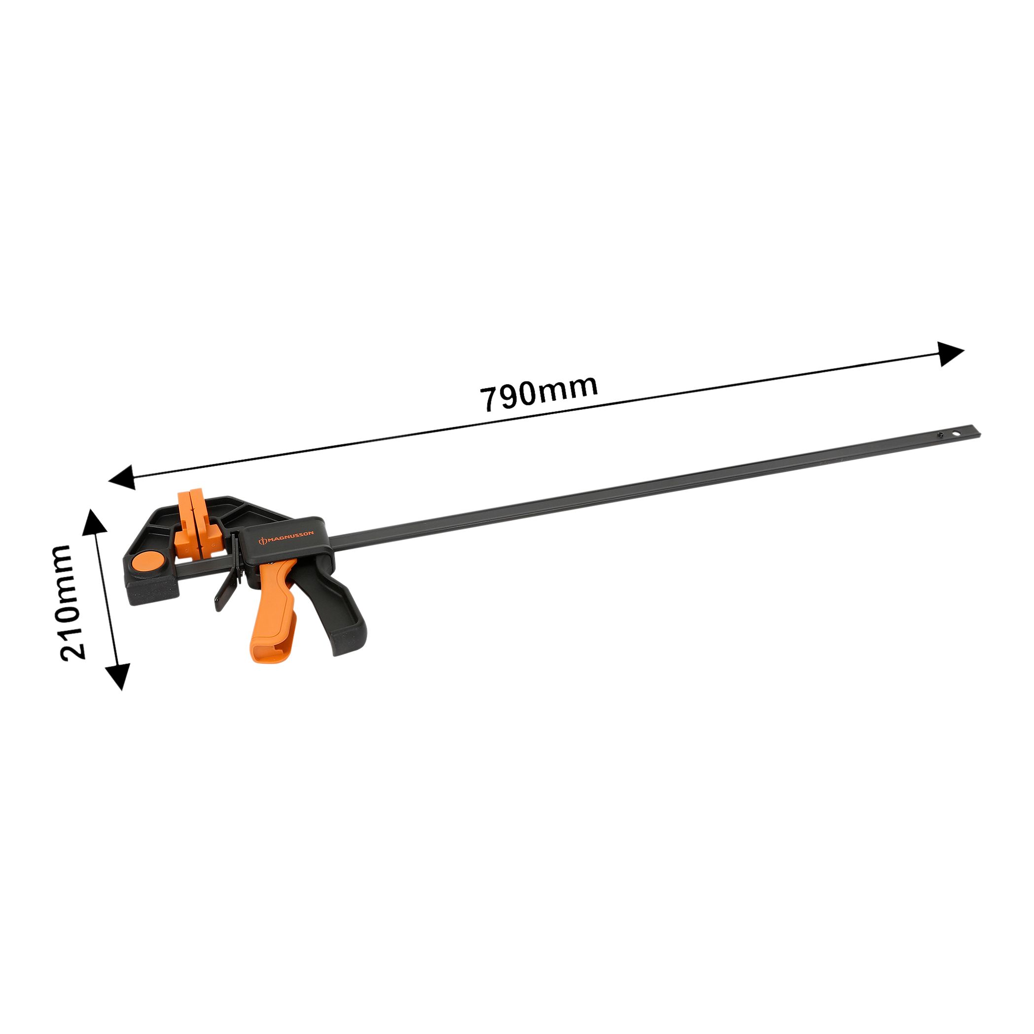 Magnusson 600mm Black & orange Steel Bar clamp & spreader