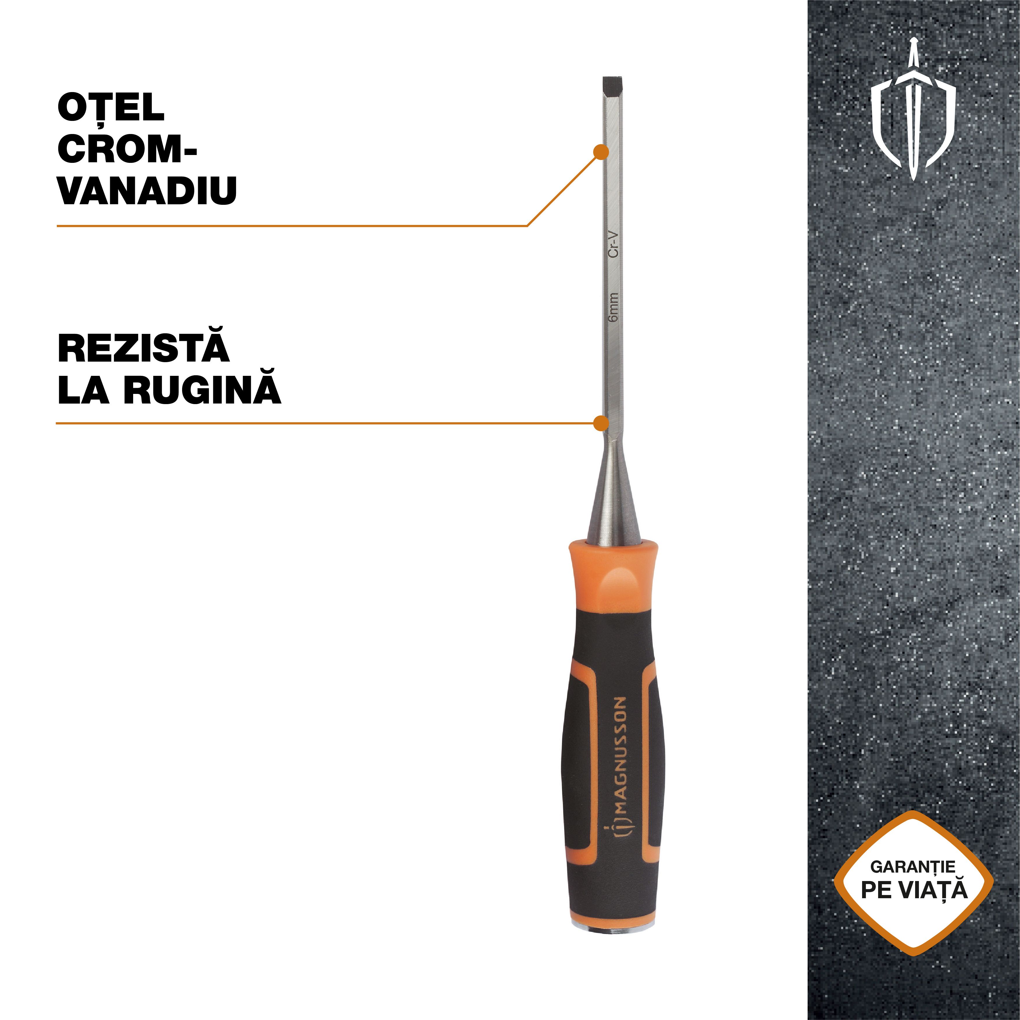 Magnusson 6mm Black & orange Wood chisel