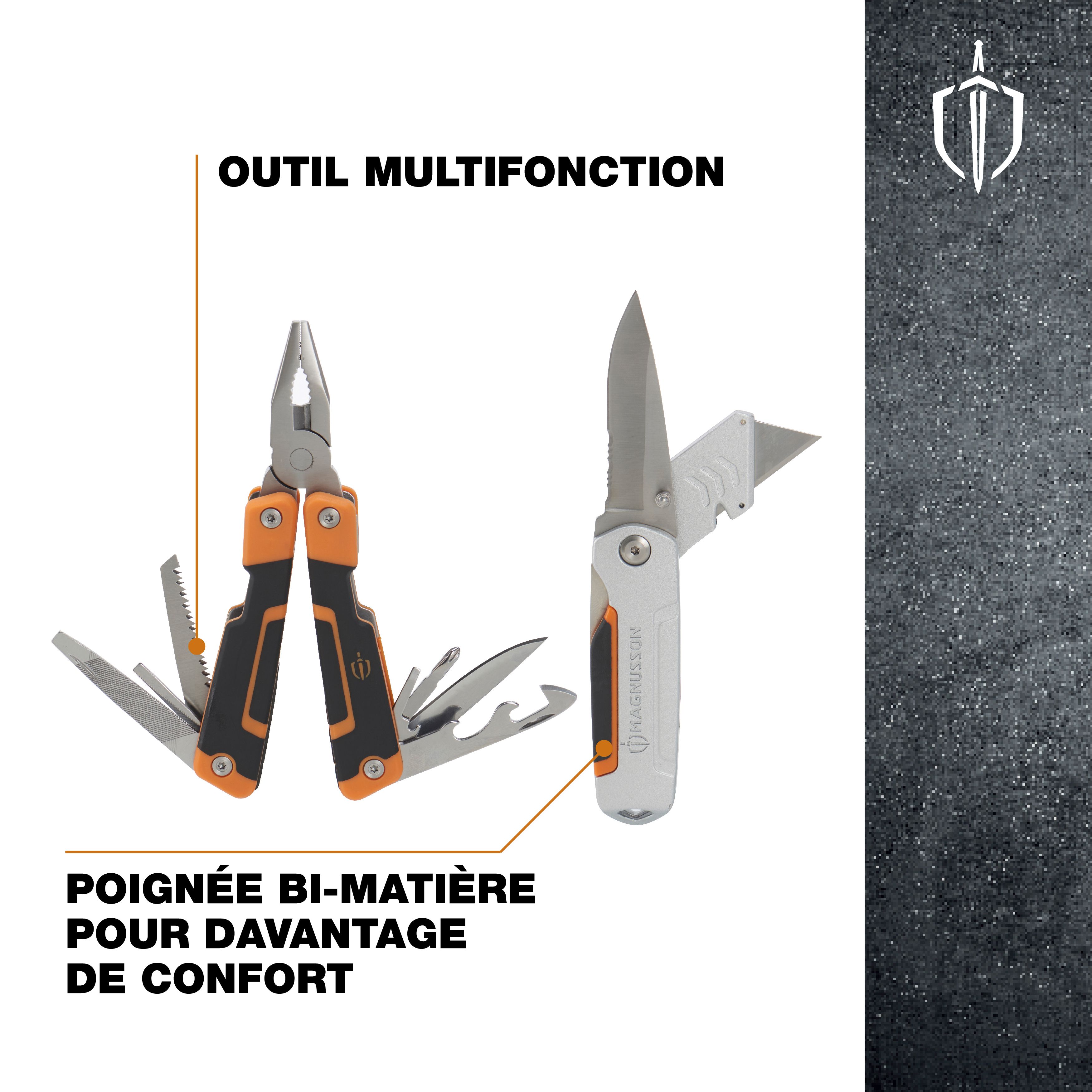 Magnusson 8-in-1 Steel Multi-tool & 2-in-1 Knife