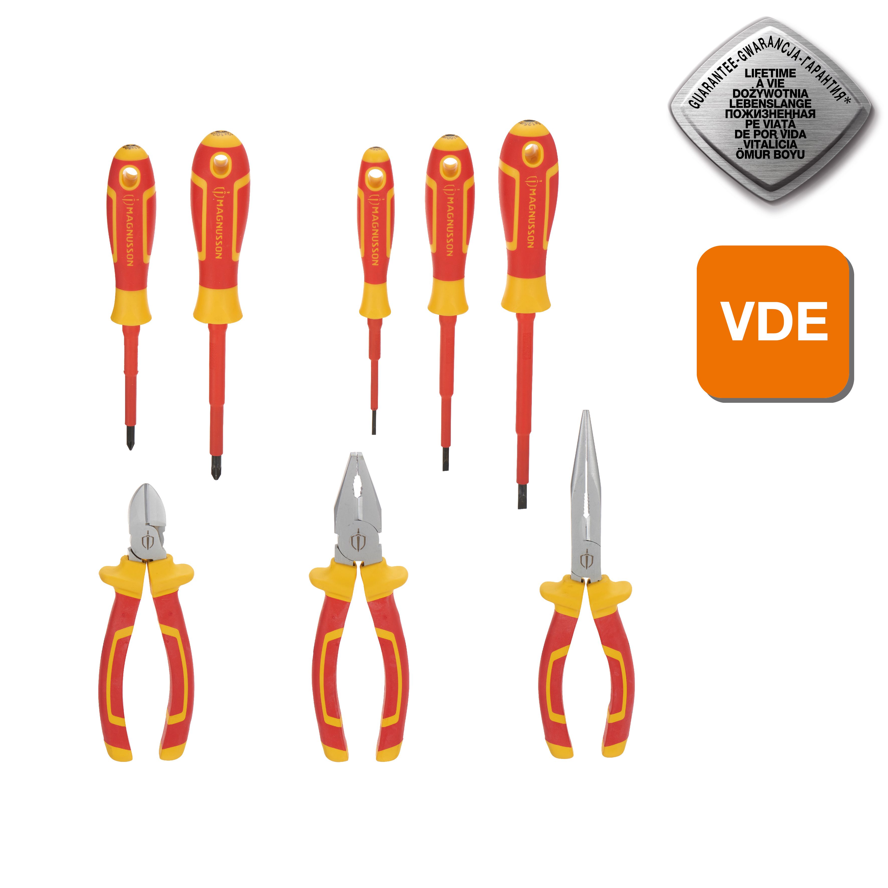 Magnusson 8 piece Orange & yellow Tool set SCS13